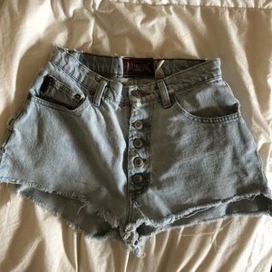 Vintage denim cut off shorts